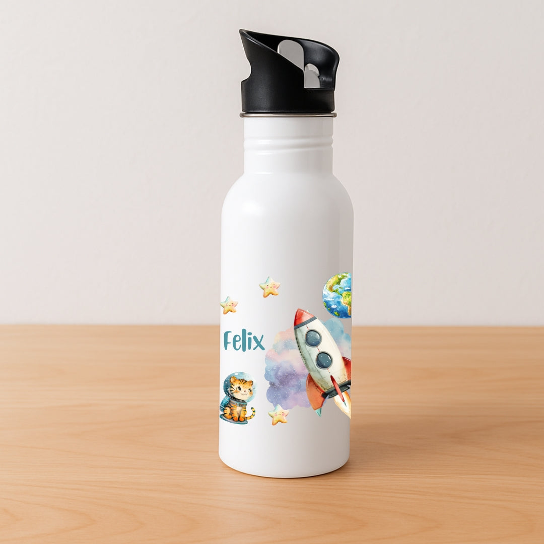 Personalisierte Kinder Trinkflasche Weltall Motive
