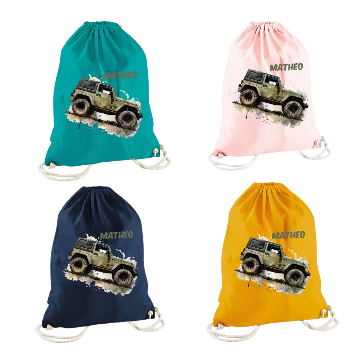 Personalisierter Turnbeutel für Kinder mit Namen