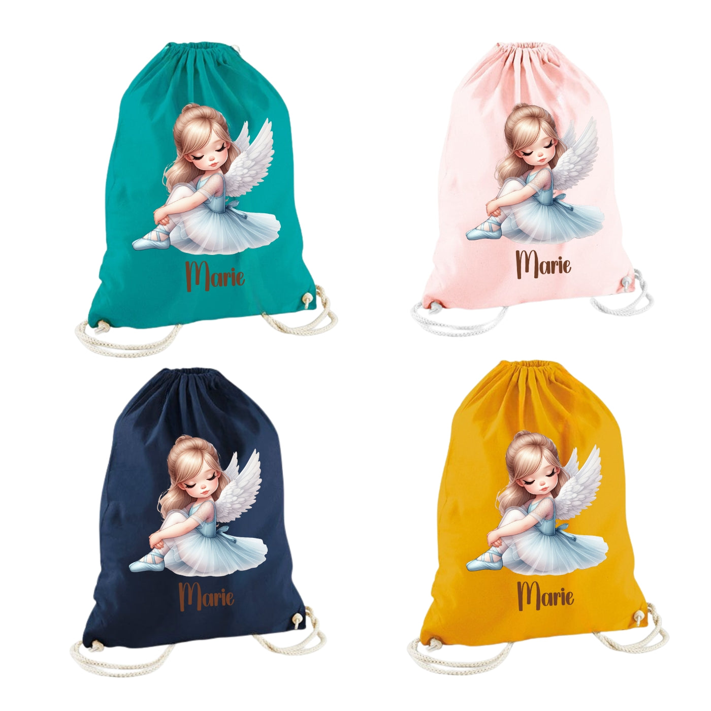 Turnbeutel Ballerina Mädchen personalisiert