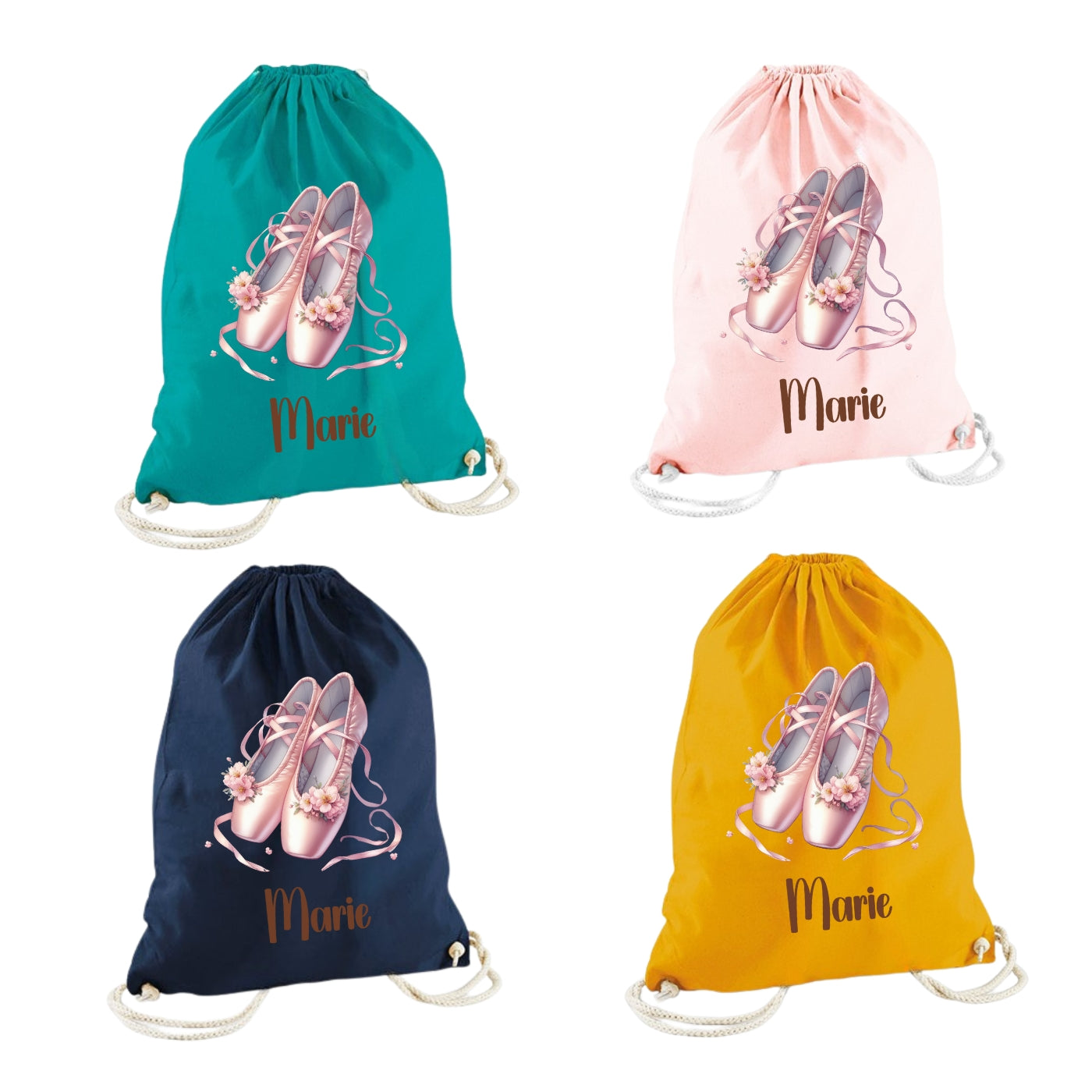 Turnbeutel Ballerina Mädchen personalisiert
