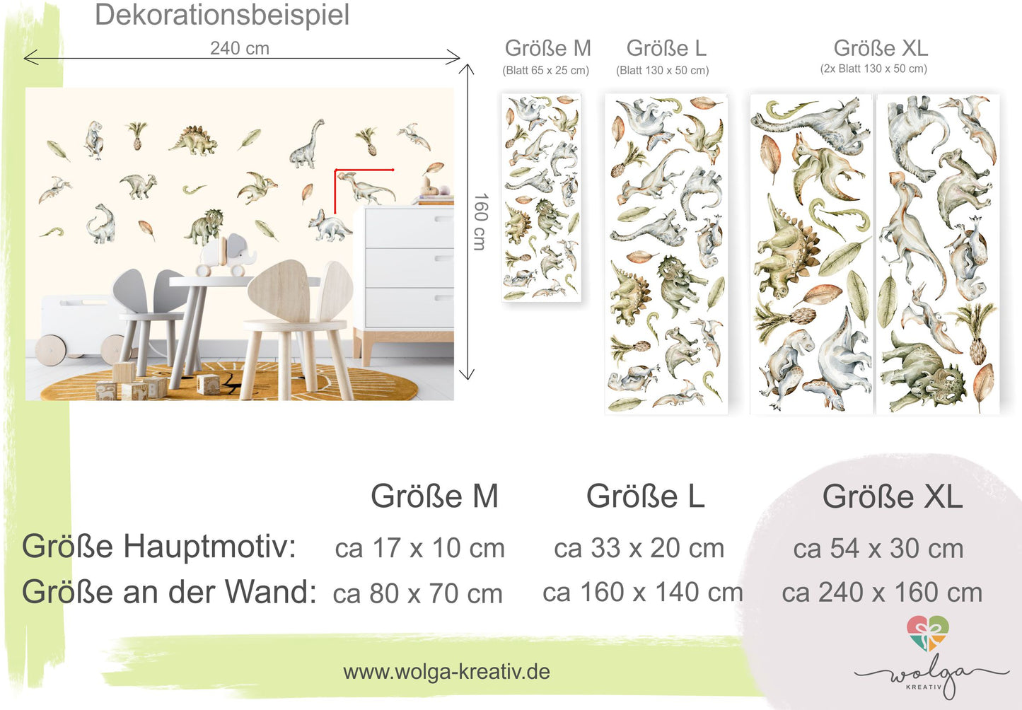 Wandaufkleber Dinosaurier Dinos