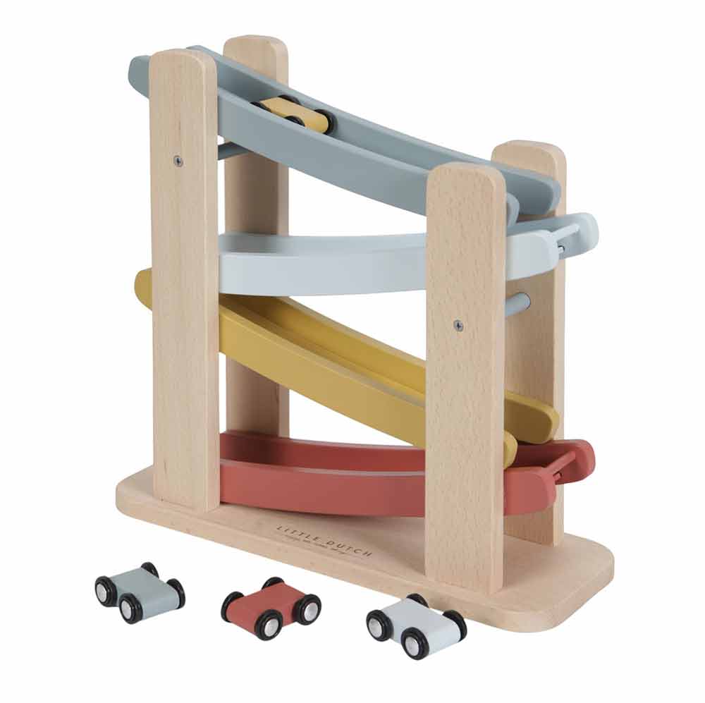 Little Dutch FSC Holz Kugelbahn Rennbahn Autos Pure & Nature