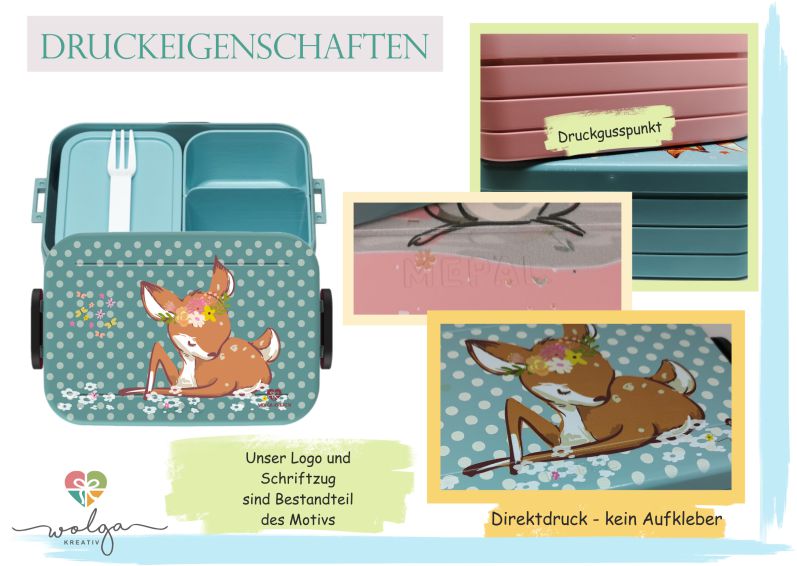 Brotdose Fuchs und Hase personalisiert - wolga-kreativ