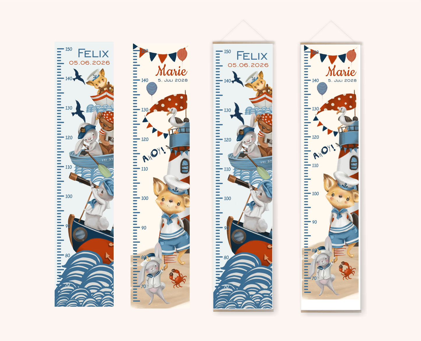 Massband Schiff Leuchtturm Maritim personalisiert