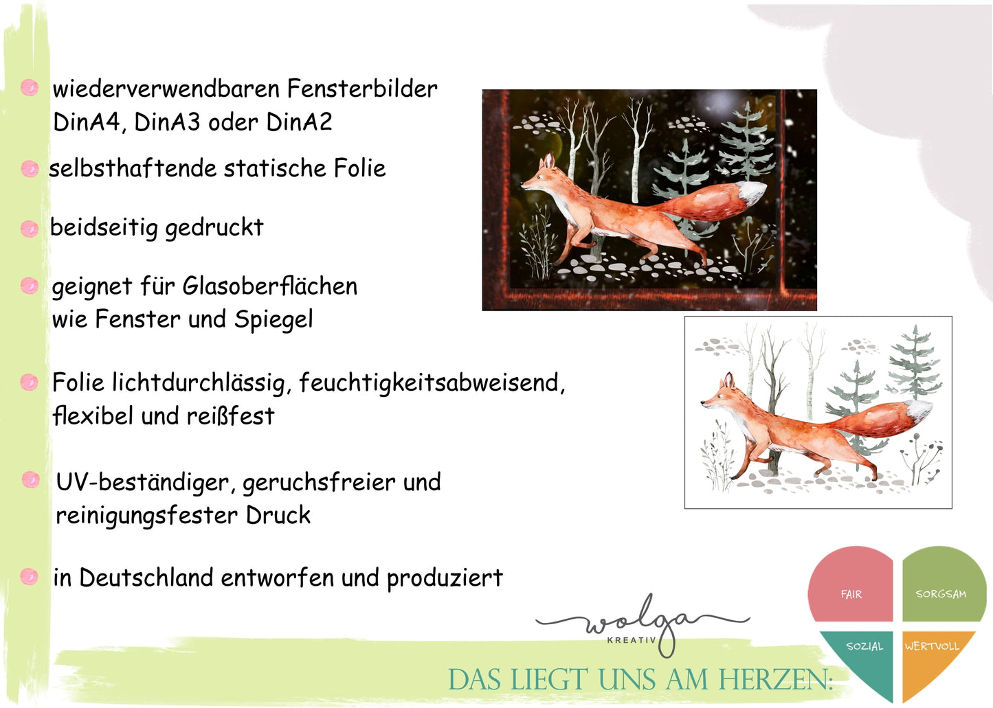 Fensterbild Frühling Ostern Blumen - wolga-kreativ