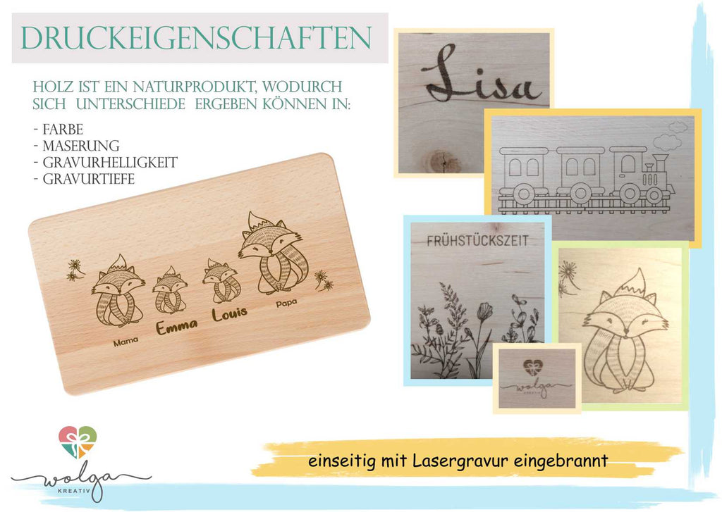 holz brettchen frühstücksbrettchen gravur personalisierung wolga-kreativ