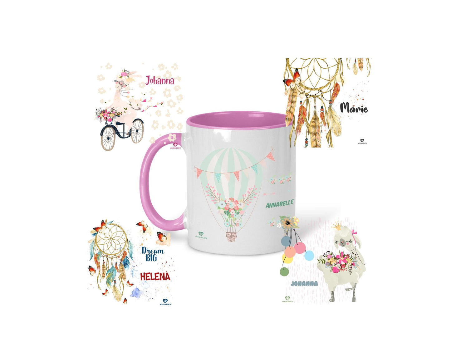 Kindertasse Boho mit Name