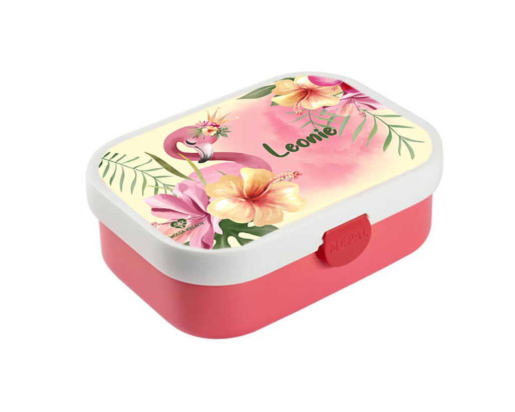 personalisierte Brotdose Bentobox Flamingo Lunchbox Name wolga-kreativ