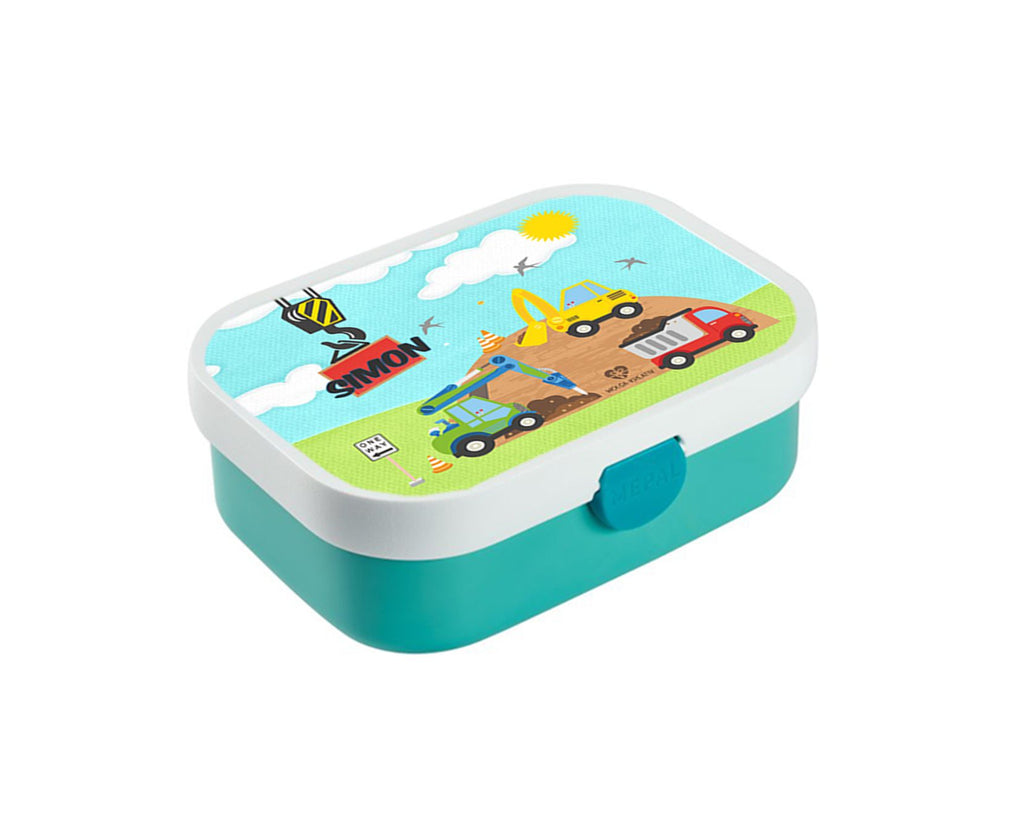 personalisierte Brotdose Bentobox Baustelle Lunchbox Name wolga-kreativ