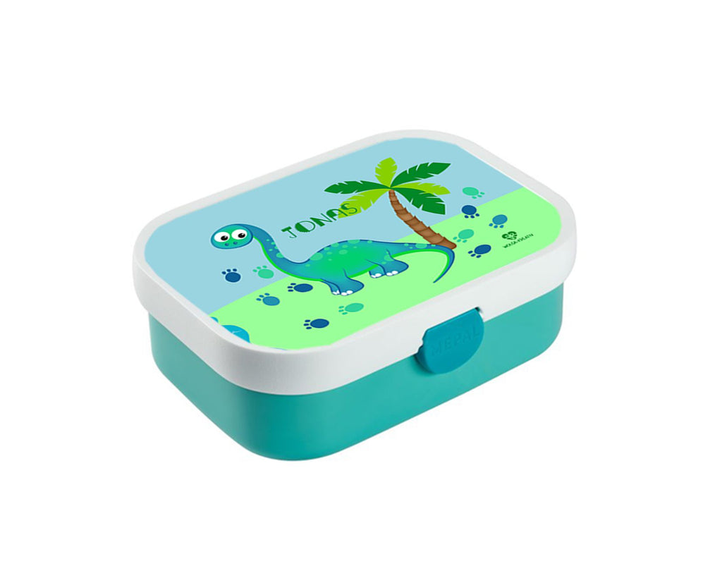 personalisierte Brotdose Bentobox Dino Palme Lunchbox Name wolga-kreativ