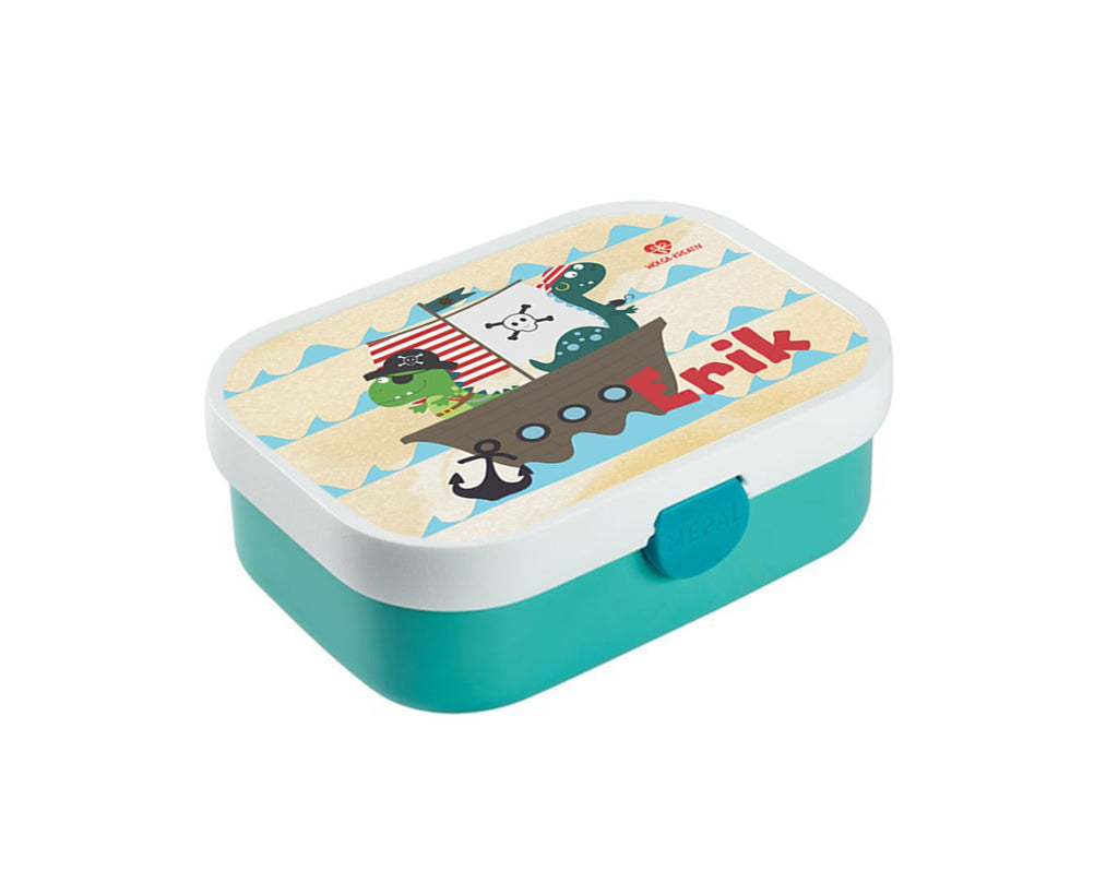personalisierte Brotdose Bentobox Dino Piraten Lunchbox Name wolga-kreativ