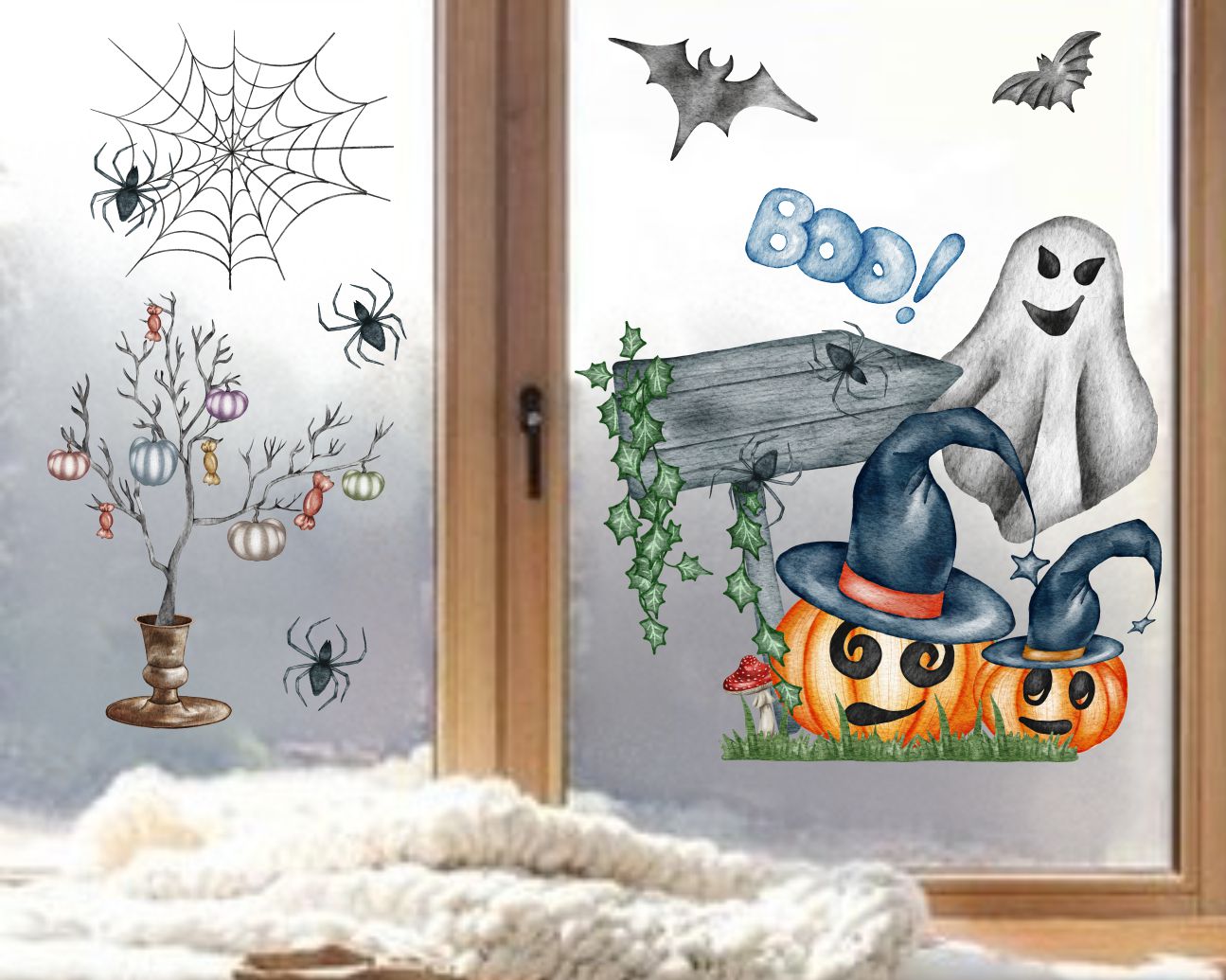 fensterbild fenstersticker fensteraufkleber halloween wolga-kreativ