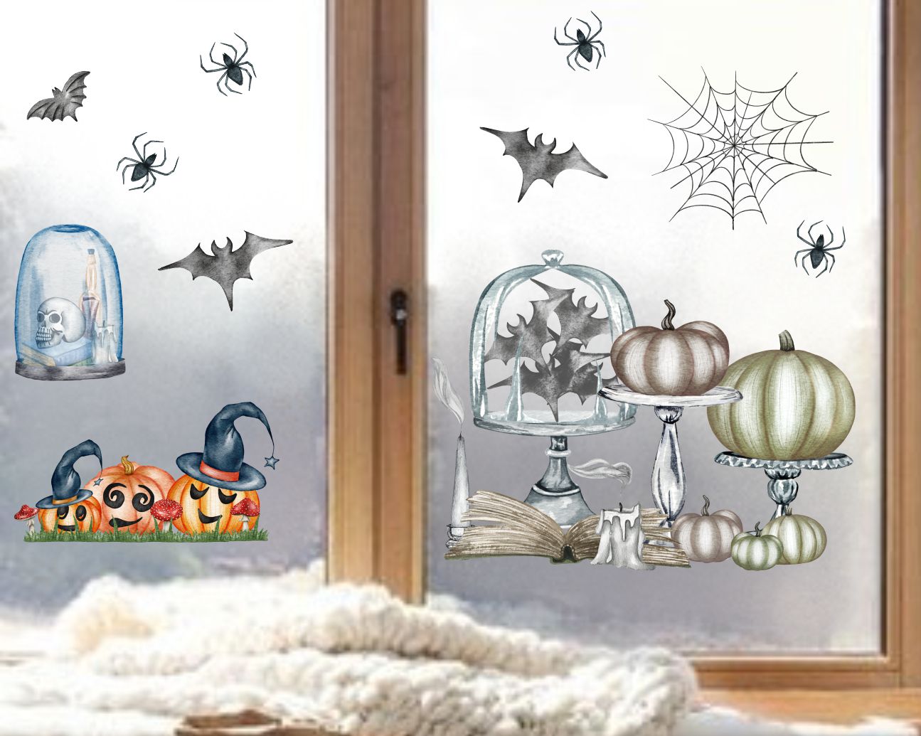 fensterbild fenstersticker fensteraufkleber halloween wolga-kreativ