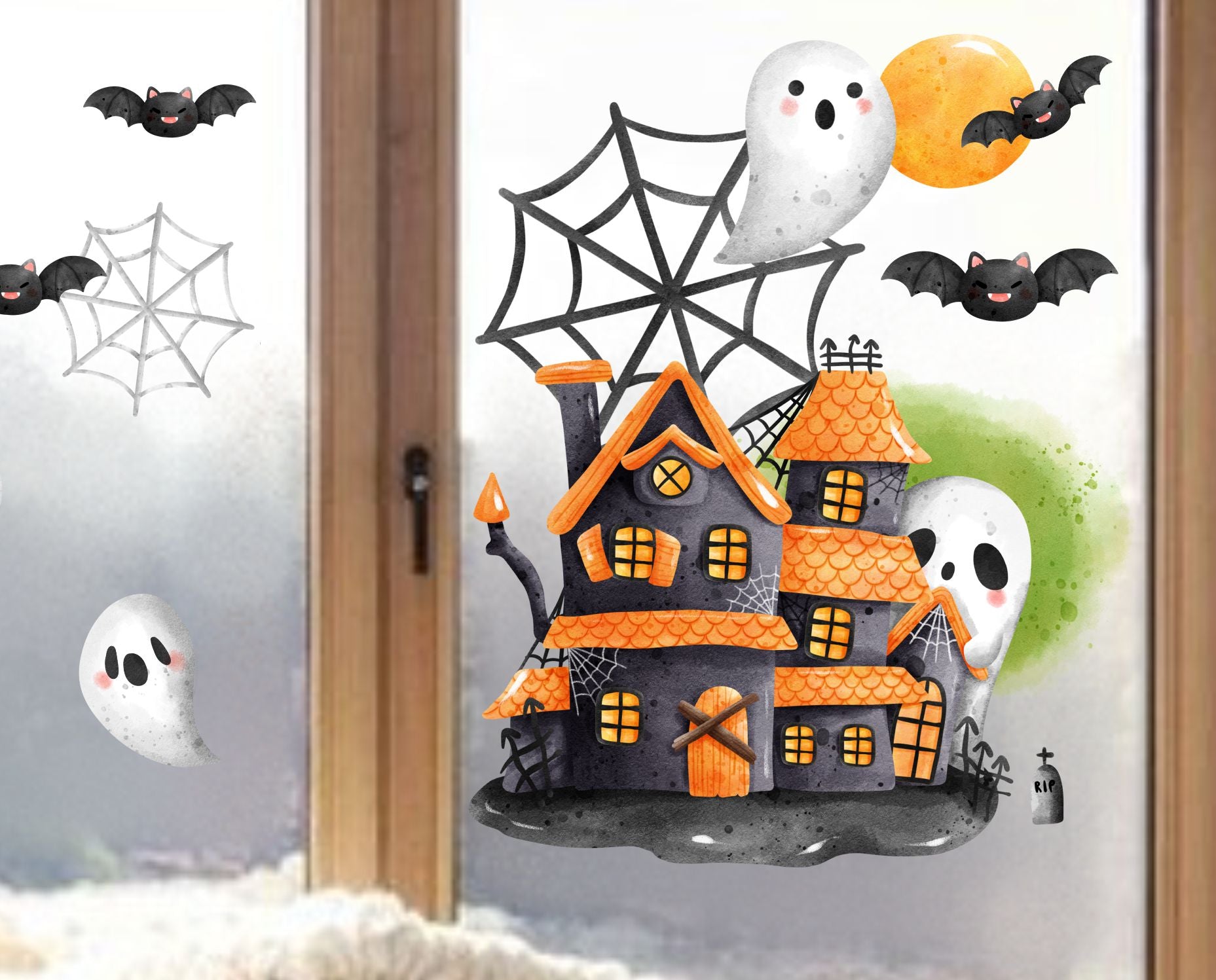 fensterbild fenstersticker fensteraufkleber halloween wolga-kreativ