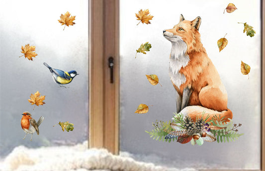 fensterbild fenstersticker fensterauflkeber fuchs wolga-kreativ