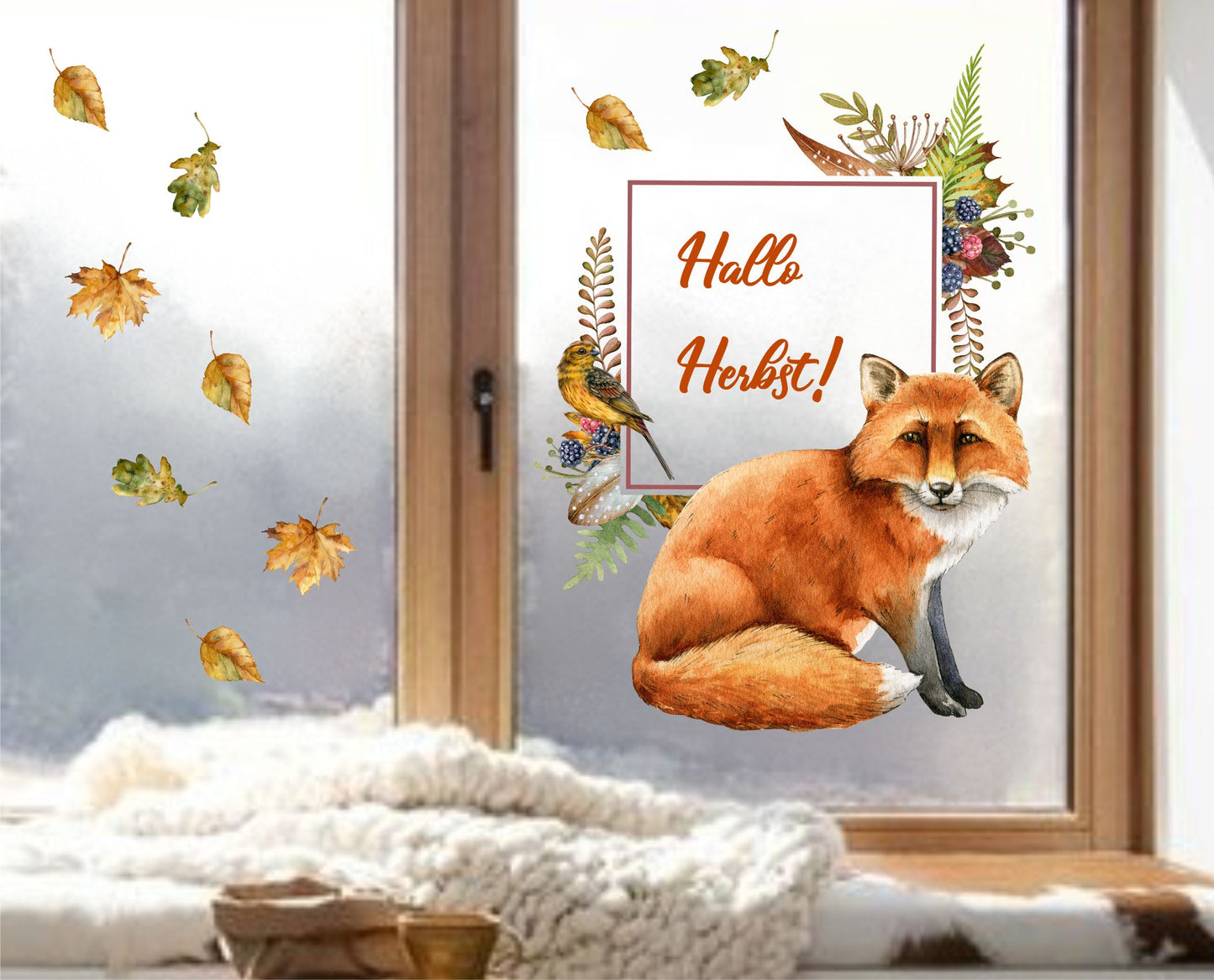 fensterbild fenstersticker fensterauflkeber fuchs wolga-kreativ