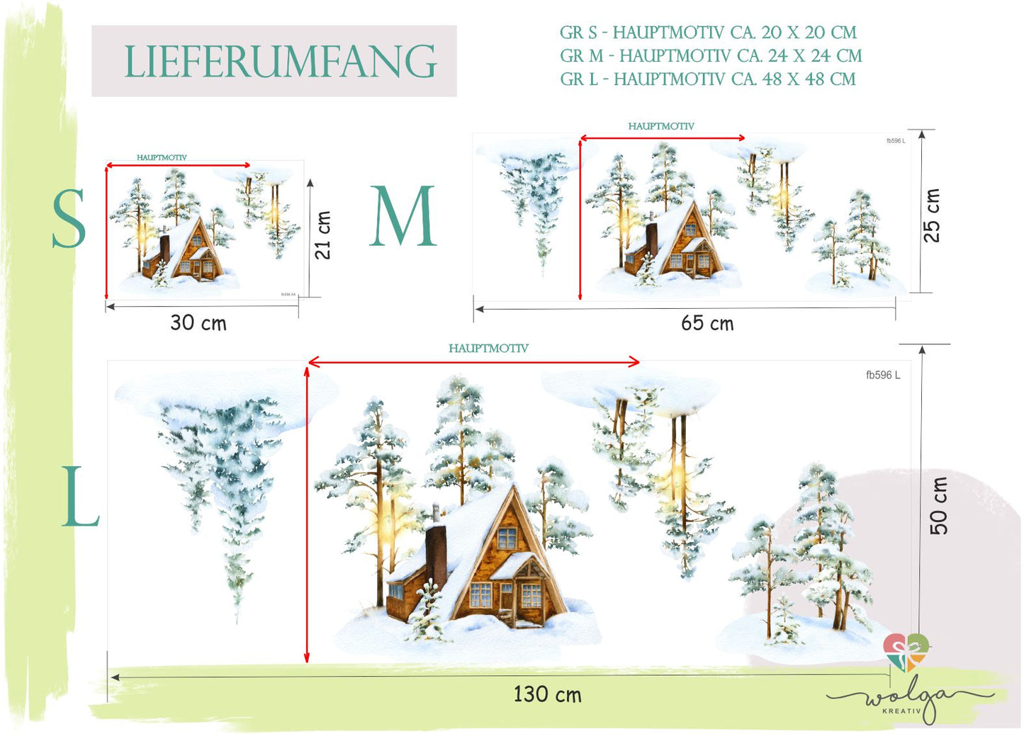 Fenstersticker Winter Chalet