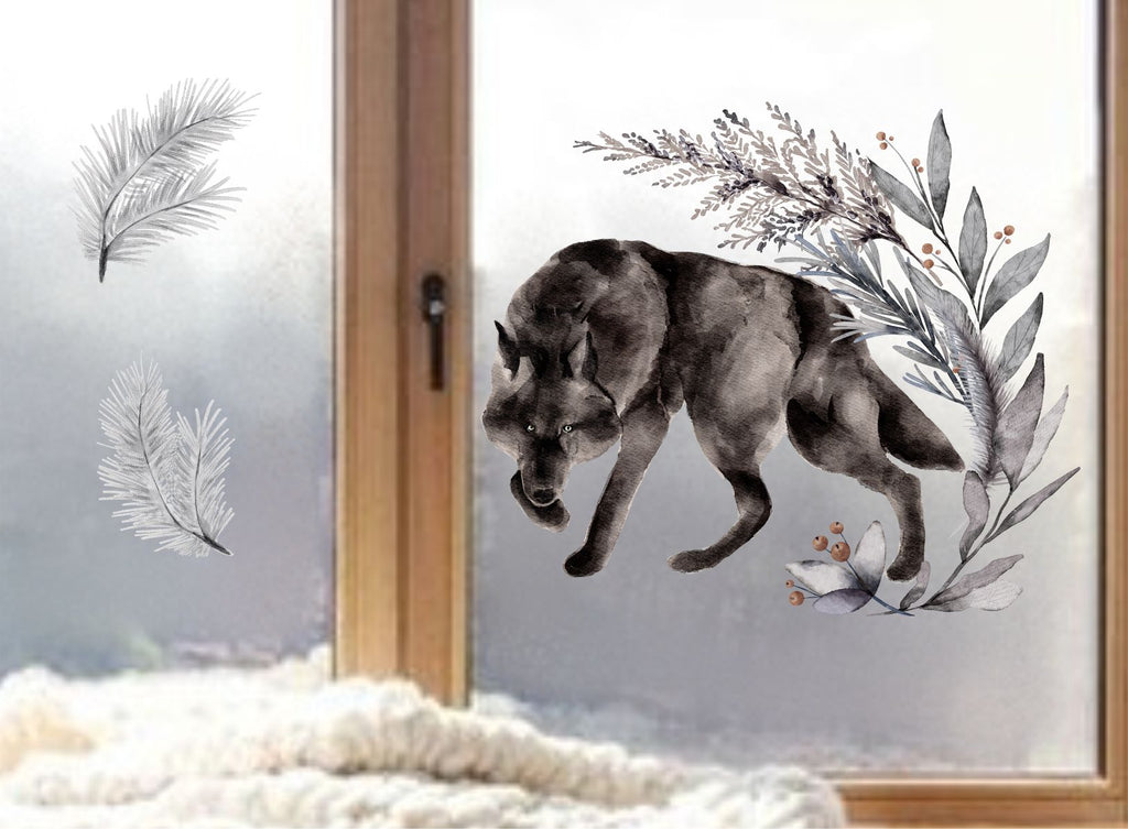 fensterbild fenstersticker fensterdeko winter weihnachten advent wolga-kreativ