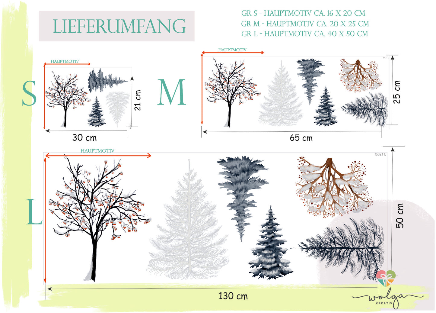 Fensteraufkleber Winterbaum