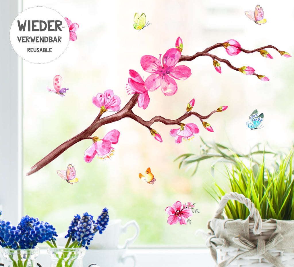 Fensterbild Frühling Ostern Blumen - wolga-kreativ