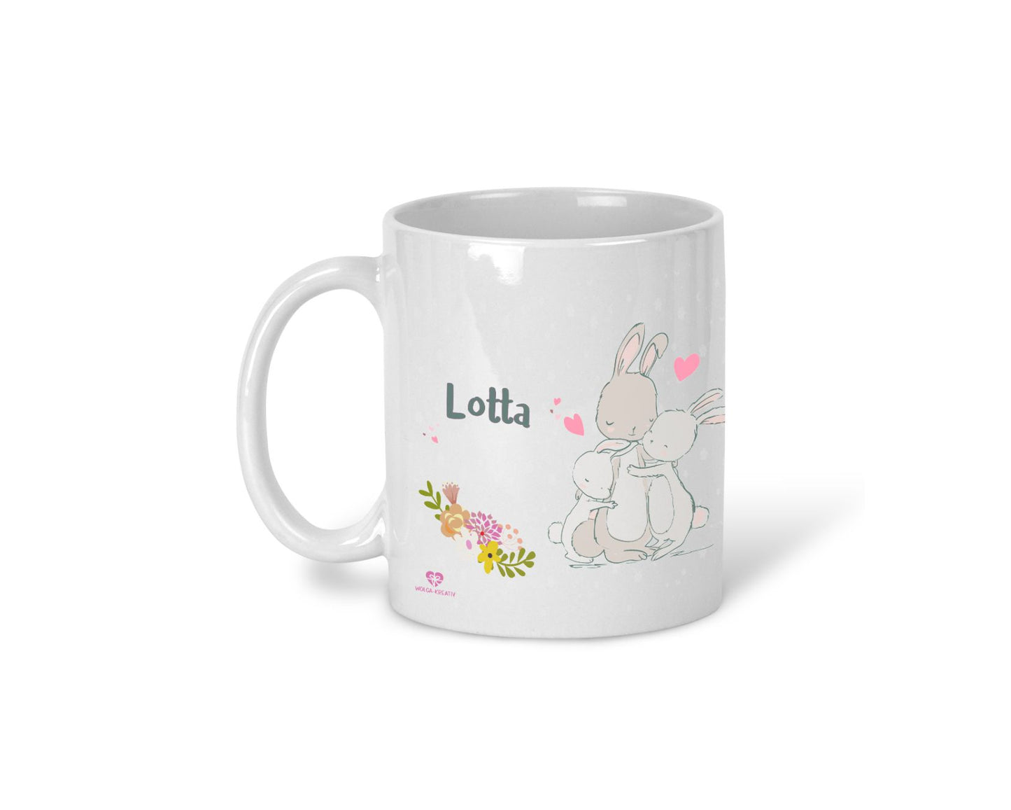 Kindertasse Waldtiere mit Name