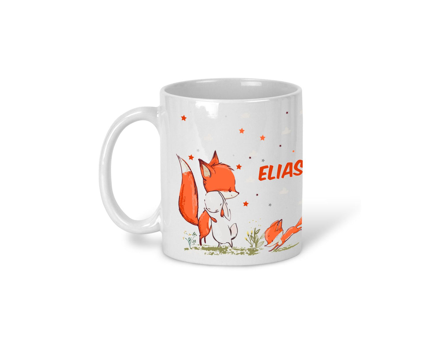 Kindertasse Waldtiere mit Name