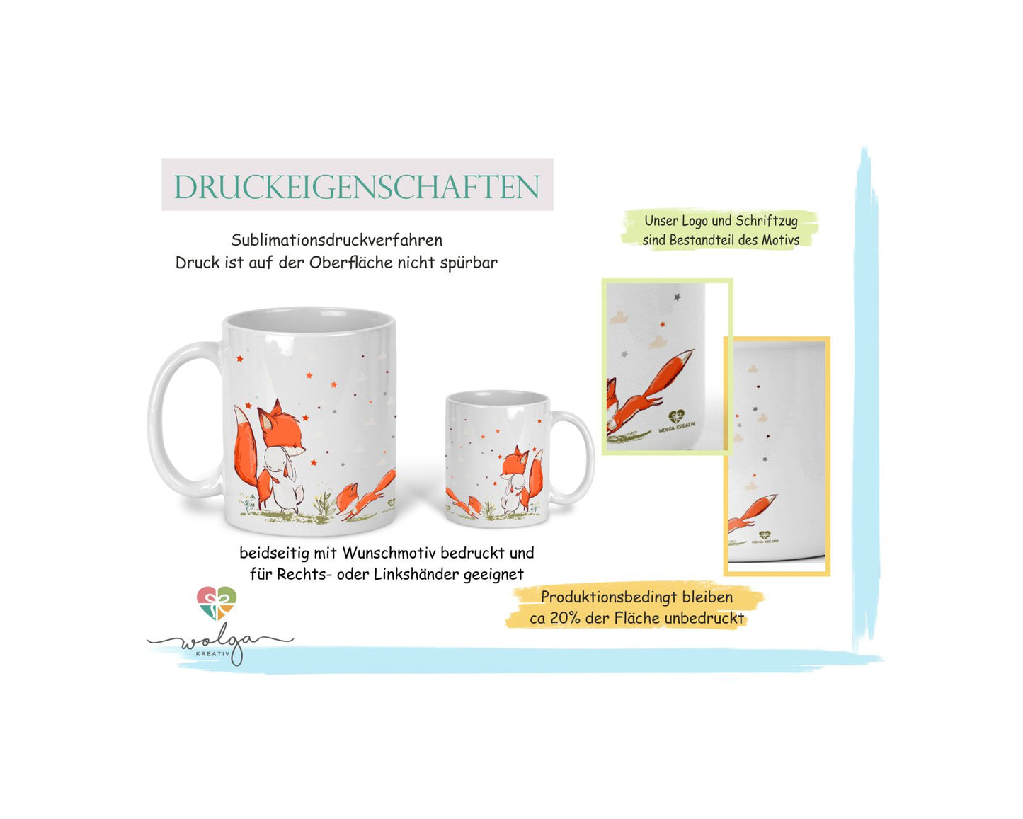 Kindertasse Waldtiere mit Name