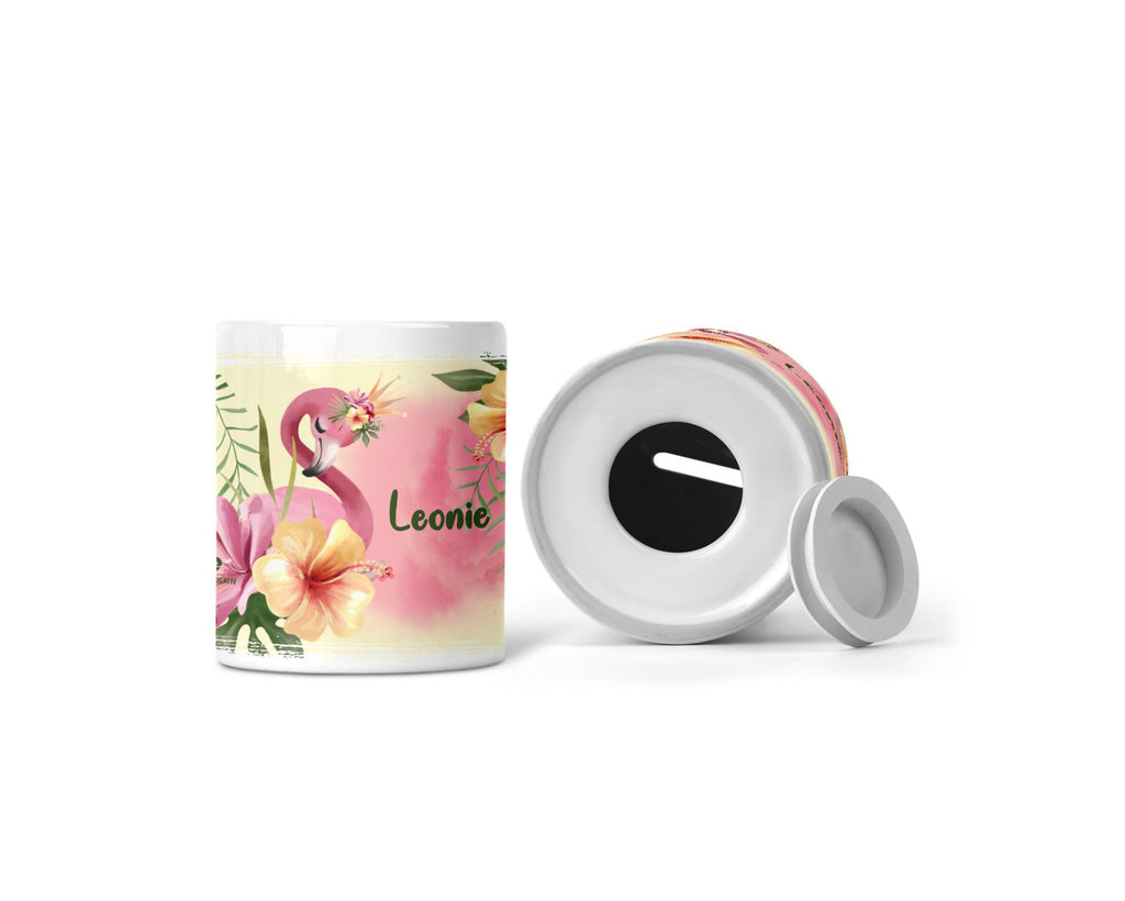 personalisierte Spardose Flamingo - wolga-kreativ