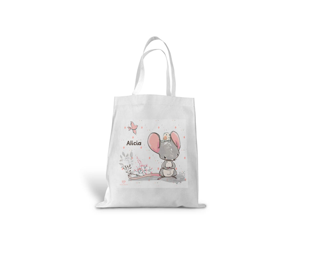 kindertasche stofftasche personalisiert Maus name bedruckt wolga-kreativ  