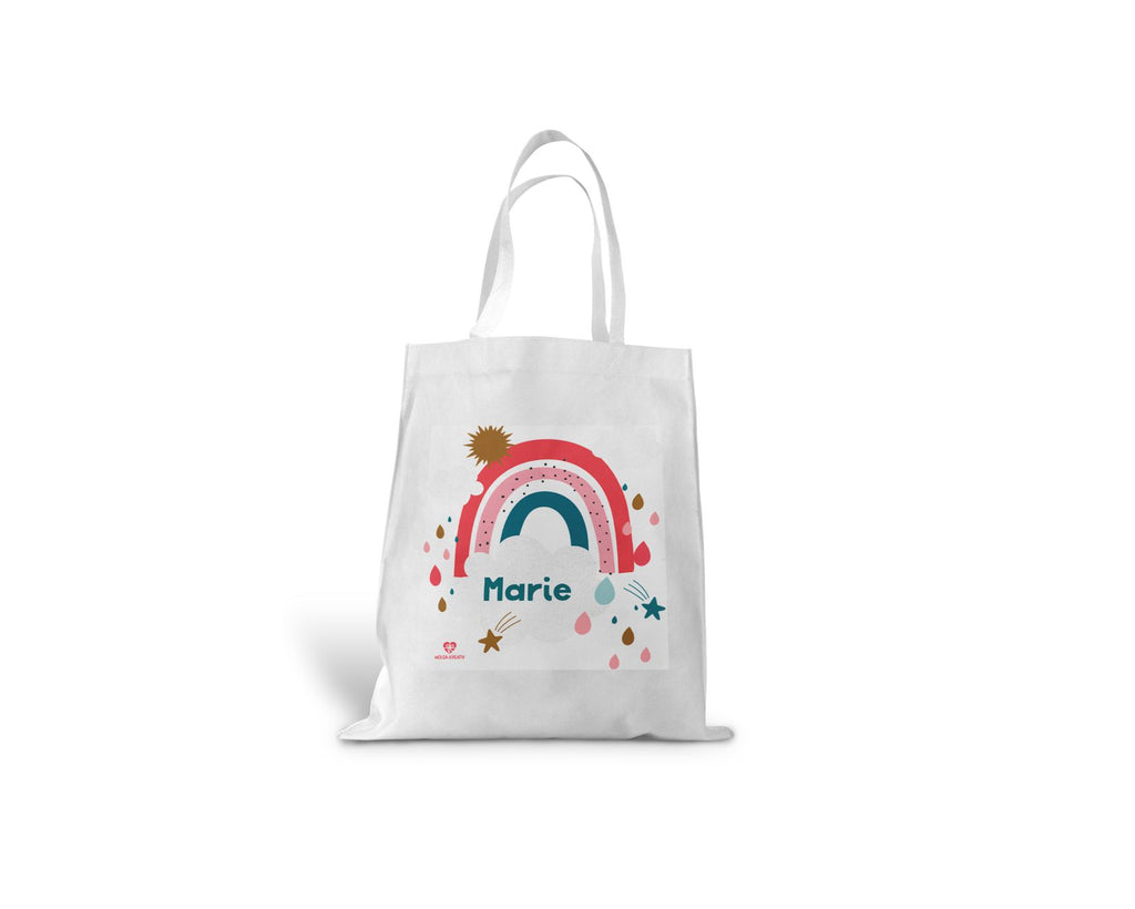kindertasche stofftasche personalisiert Regenbogen Sonne name bedruckt wolga-kreativ  