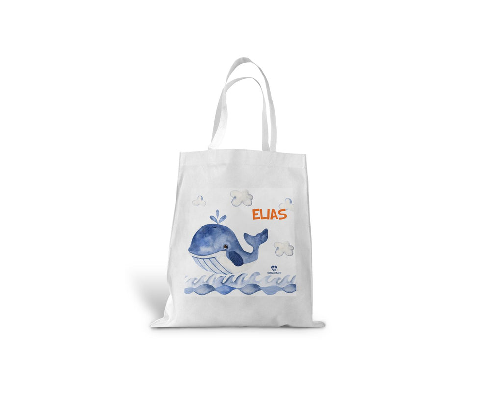 kindertasche stofftasche personalisiert Wal name bedruckt wolga-kreativ  
