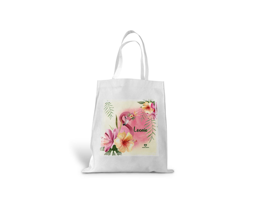 kindertasche stofftasche personalisiert Flamingo name bedruckt wolga-kreativ  