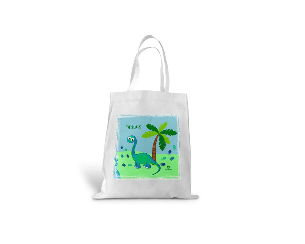 kindertasche stofftasche personalisiert Dino Palme name bedruckt wolga-kreativ  