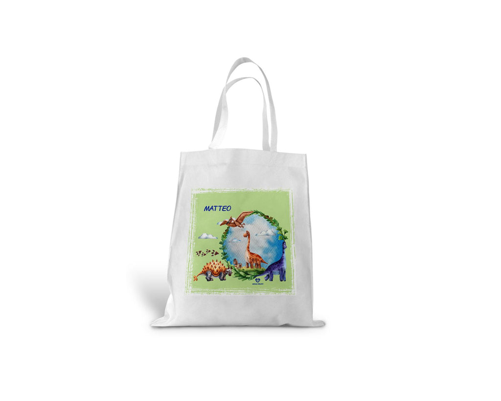 kindertasche stofftasche personalisiert Dinowelt name bedruckt wolga-kreativ  