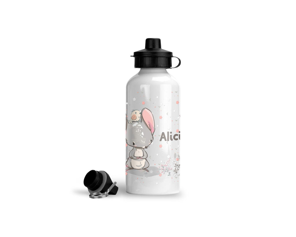 personalisierte trinkflasche Maus kindergarten schule name wolga-kreativ