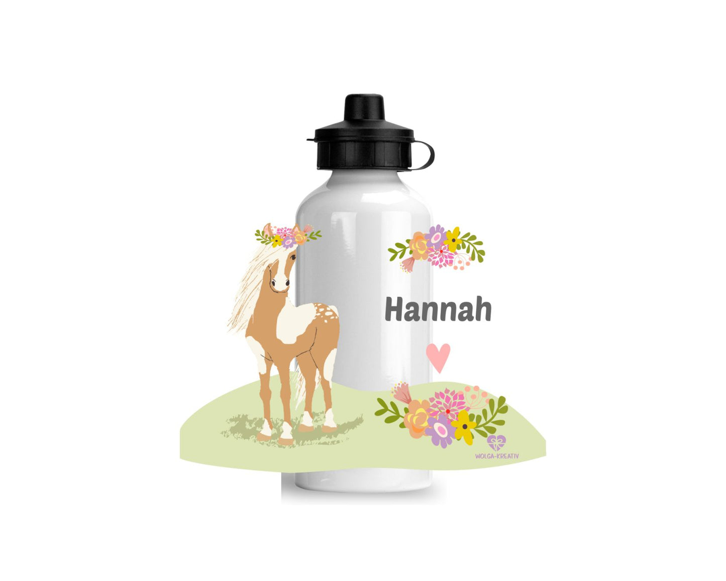 Alu Trinkflasche Pony personalisiert