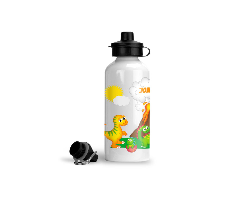 personalisierte trinkflasche Dinoinsel kindergarten schule name wolga-kreativ