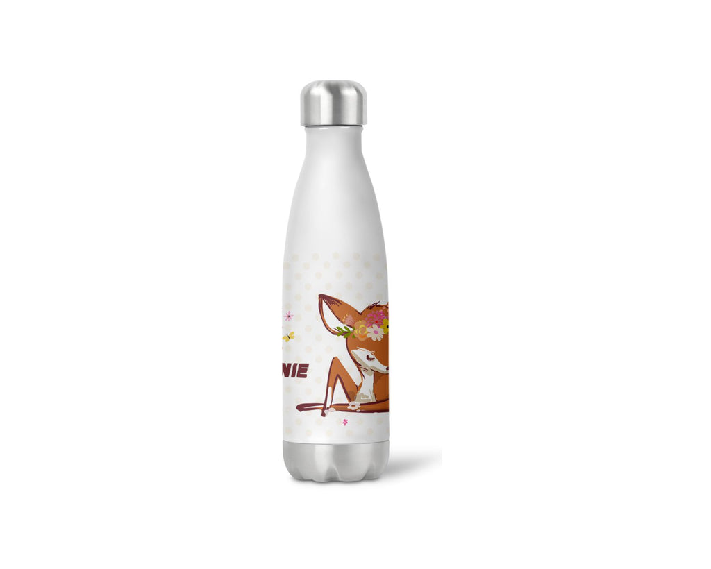 thermoflasche isolierflasche trinkflasche personalisiert Rehkitz wolga-kreativ