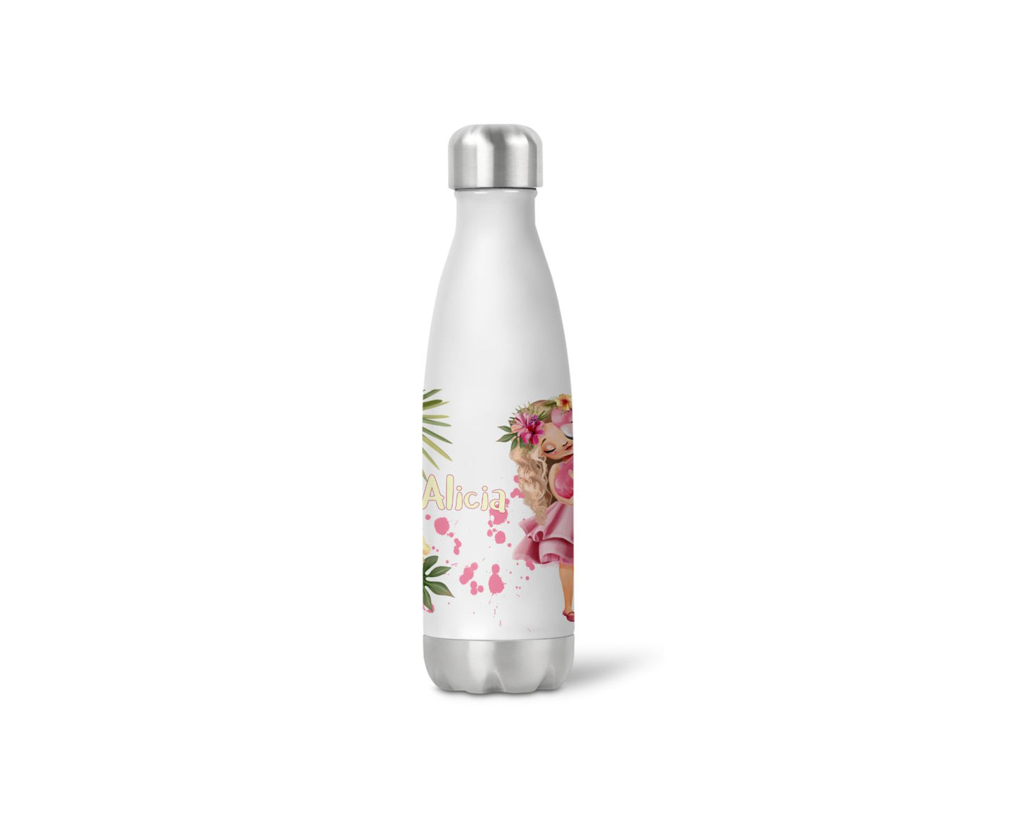 thermoflasche isolierflasche trinkflasche personalisiert blondes Mädchen wolga-kreativ