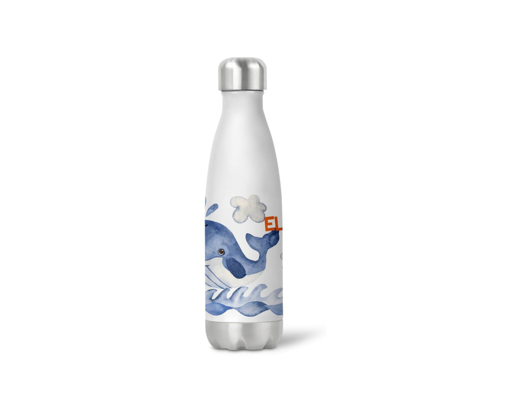 thermoflasche isolierflasche trinkflasche personalisiert Wal wolga-kreativ