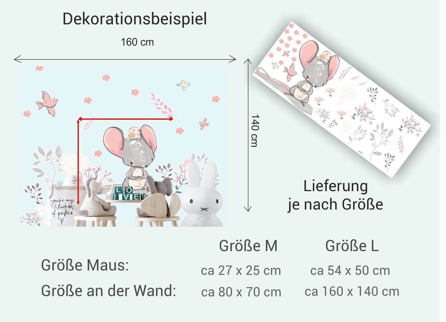 Wandtattoo Maus