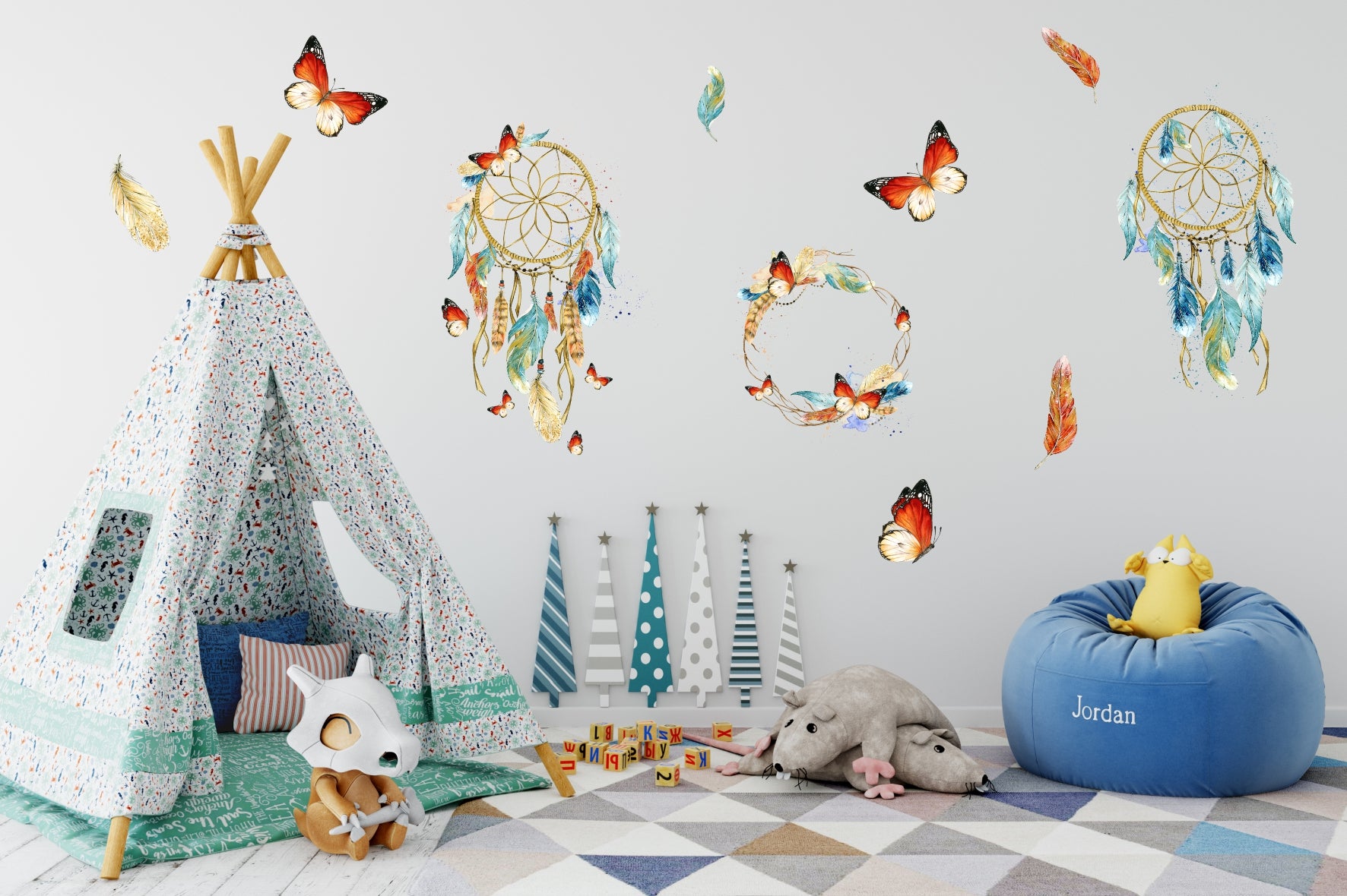 Kinderzimmer Traumfänger wolga-kreativ – Wandtattoo Boho